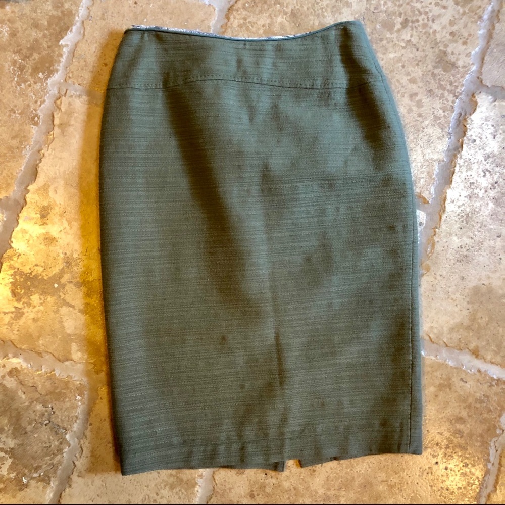 Olive Green Pencil Skirt